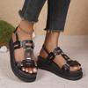 Plus Size Platform Sandals Women's Retro Casual Lightweight Beach Sandals