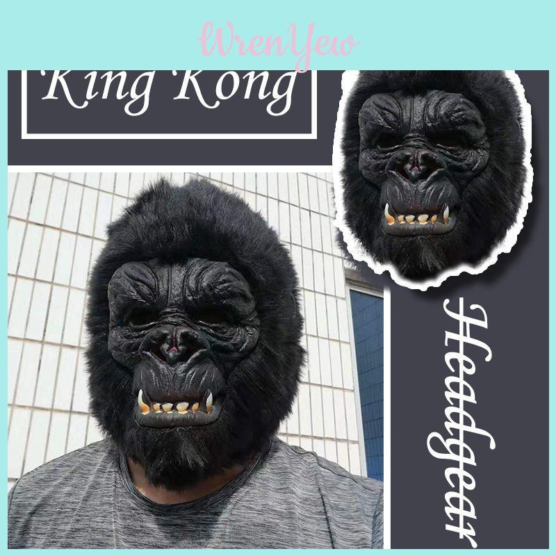 Accessori Decorativi Spettrali per Casa Infestata con Maschera con Cappuccio da Gorilla Realistica per Celebrazioni di Halloween