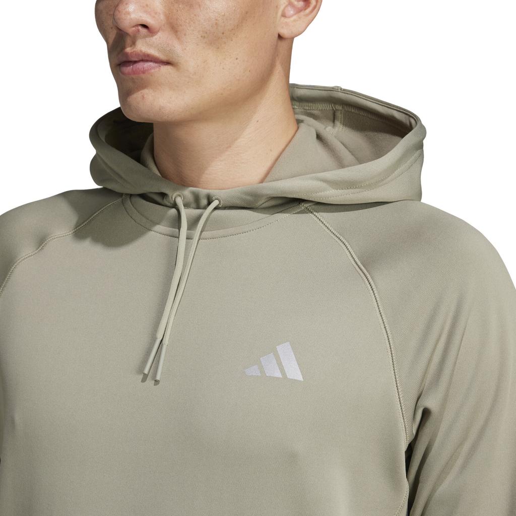 Adidas Fashionable Versatile Hooded Long Sleeve Sweatshirt Men Sweatshirt Khaki IW8391