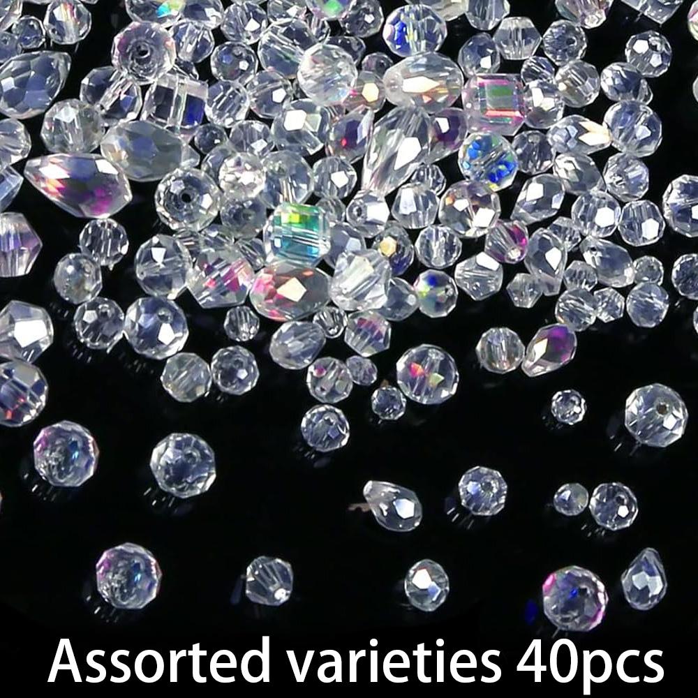 

40/120/240 шт. стеклянных бусин, различные формы декоративных бусин, россыпные бусины, солнцезащитные бусины, браслет на лодыжку своими руками 40pcs