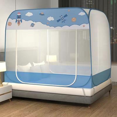 New Simple Style Home Mosquito Net Installation-free Square Top Double Door Mosquito Net Summer Household Foldable Mosquito Net