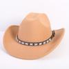 Beliebte europäische und amerikanische Mode OL-Stil einfarbiger Cowboyhut Herren und Damen High-End Zylinder Jazzhut Filzhut