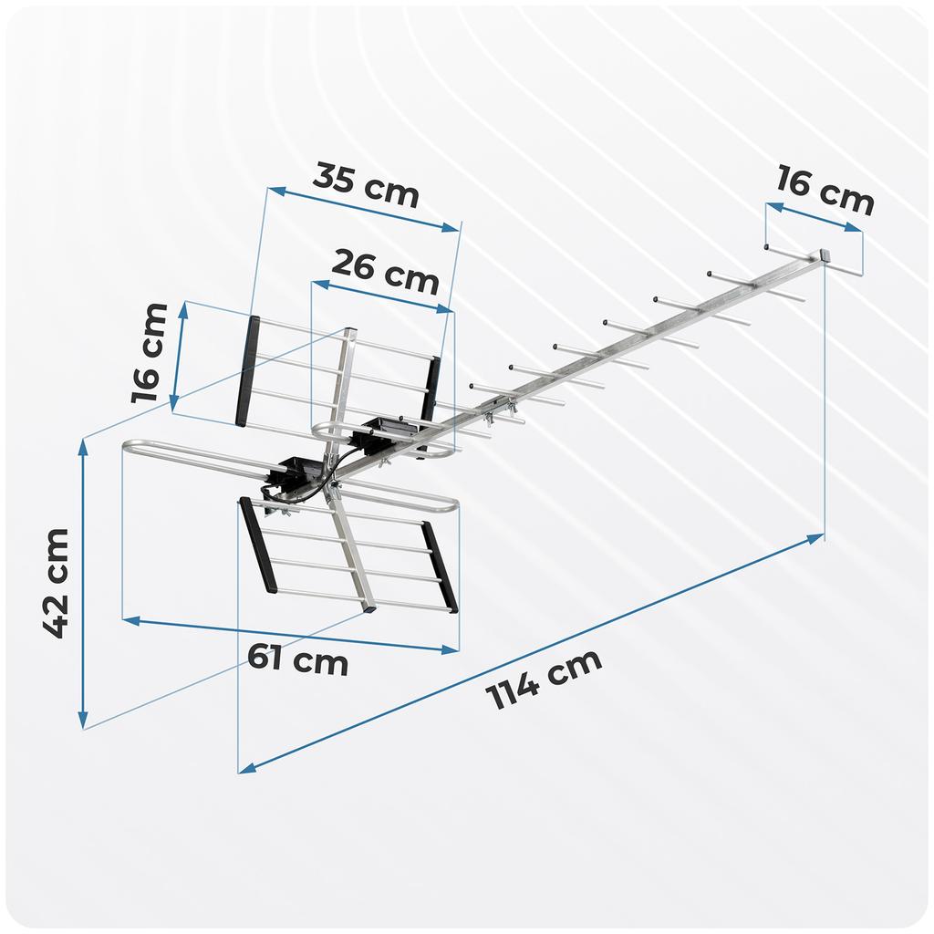 Berdsen Bd-951 Antenna TV Direzionale da Esterno Ultra HD 4K