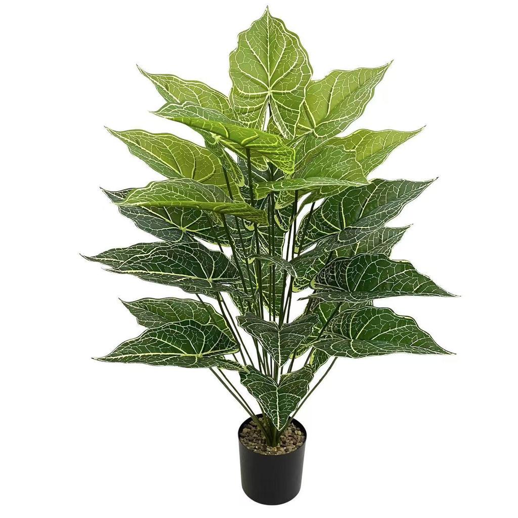 Nordic Style Taro Leaf Green Plant for Home Decor and Garden Landscaping