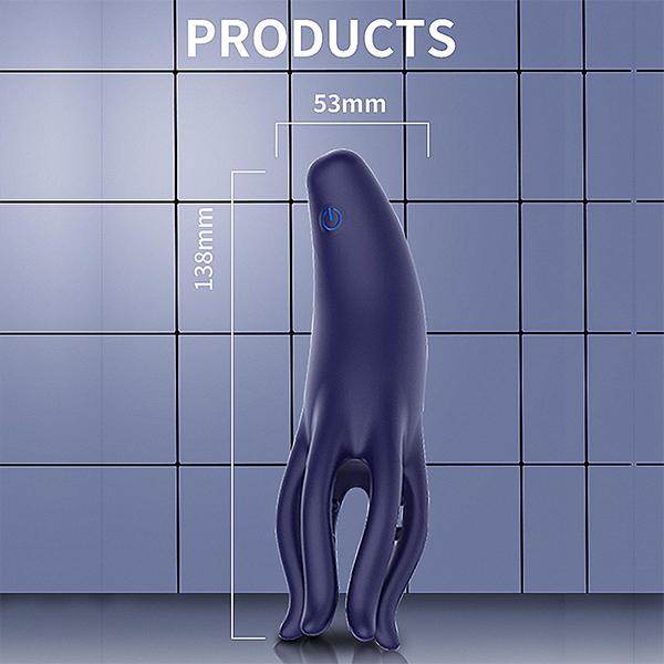 Glans Trainer pro muže Výkonný vibrační penis Glan masturbátor Měkká masáž na konečky prstů Prodloužení výdrže Masážní vibrátor Ruční Glans Trenažér Sexuální hračka