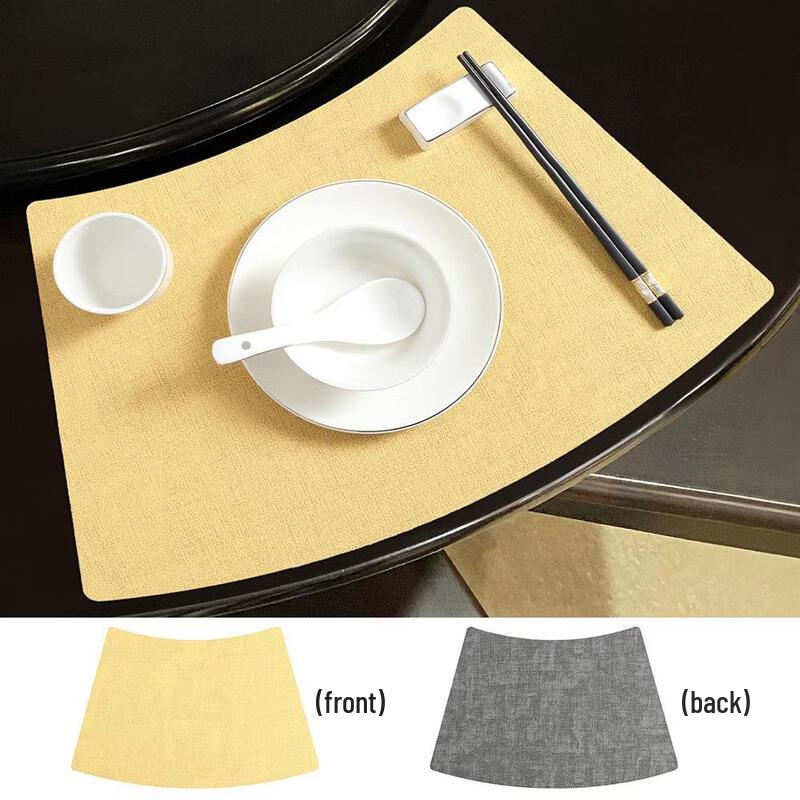 

New Chinese Style Fan-Shaped Leather Placemat