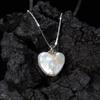 S925 Sterling Silver Inlaid With Natural Baroque Pearl Necklace Women'S Simple Fashion Heart-Shaped Love Pendant Earrings