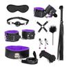 Leather BDSM Bondage Bundle Set Blindfold Handcuffs Whip Nipple Clip Butt Plug Adult Sex Toys For Women Couples Games