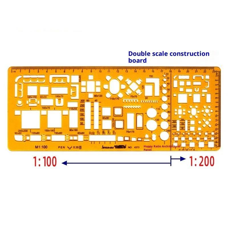 

Измерительная линейка шаблона Круглая овальная линейка Прочная K-смола Рисунок Дизайн Мебельный архитектор Шаблон Чертежная линейка A20