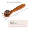 Small Brown-Red Long-Handled Soft Horsehair Shoe Polish Brush