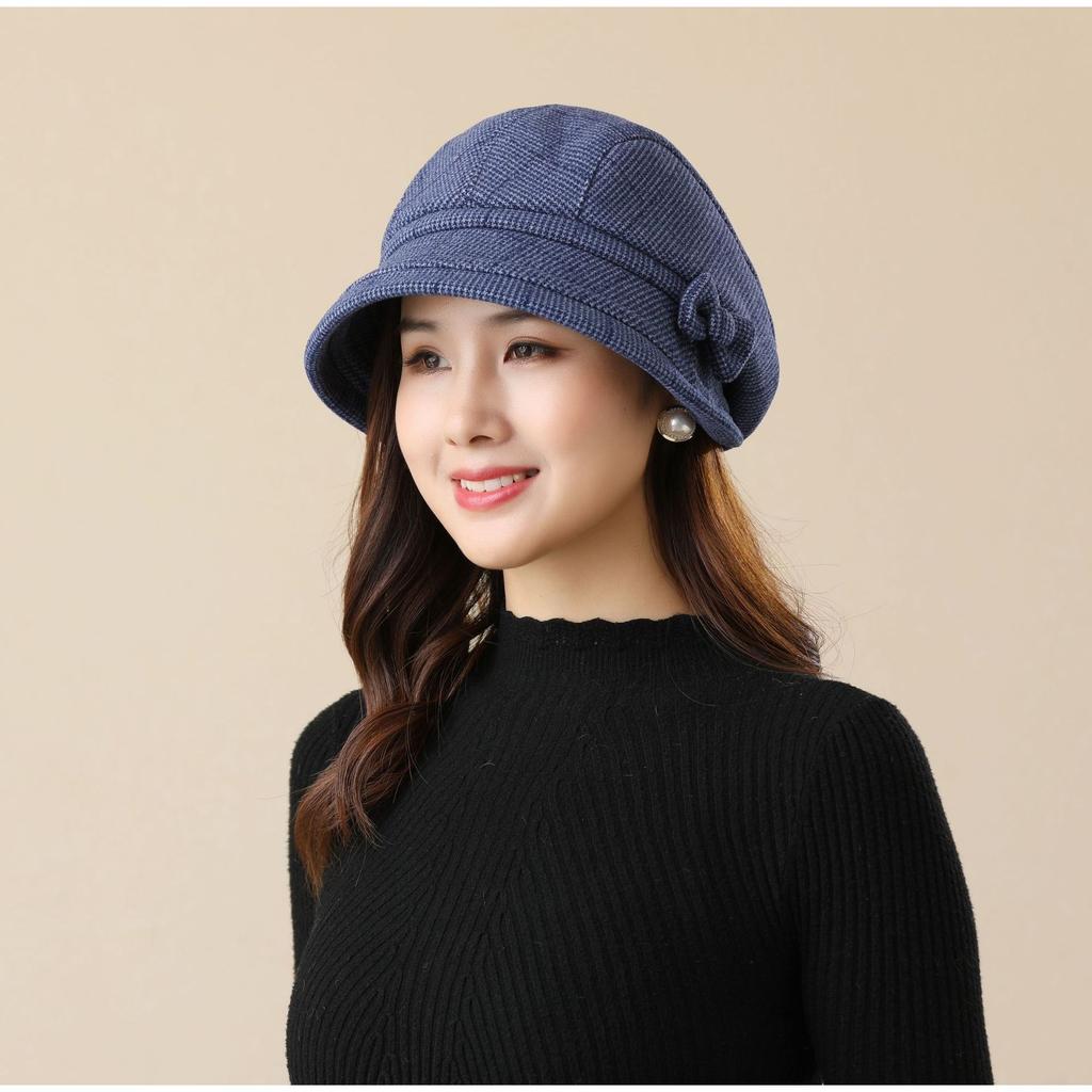 Fisherman Hat Ladies Season Plaid Mom Hat Thermal Basin Hat Top Hat Casual Versatile