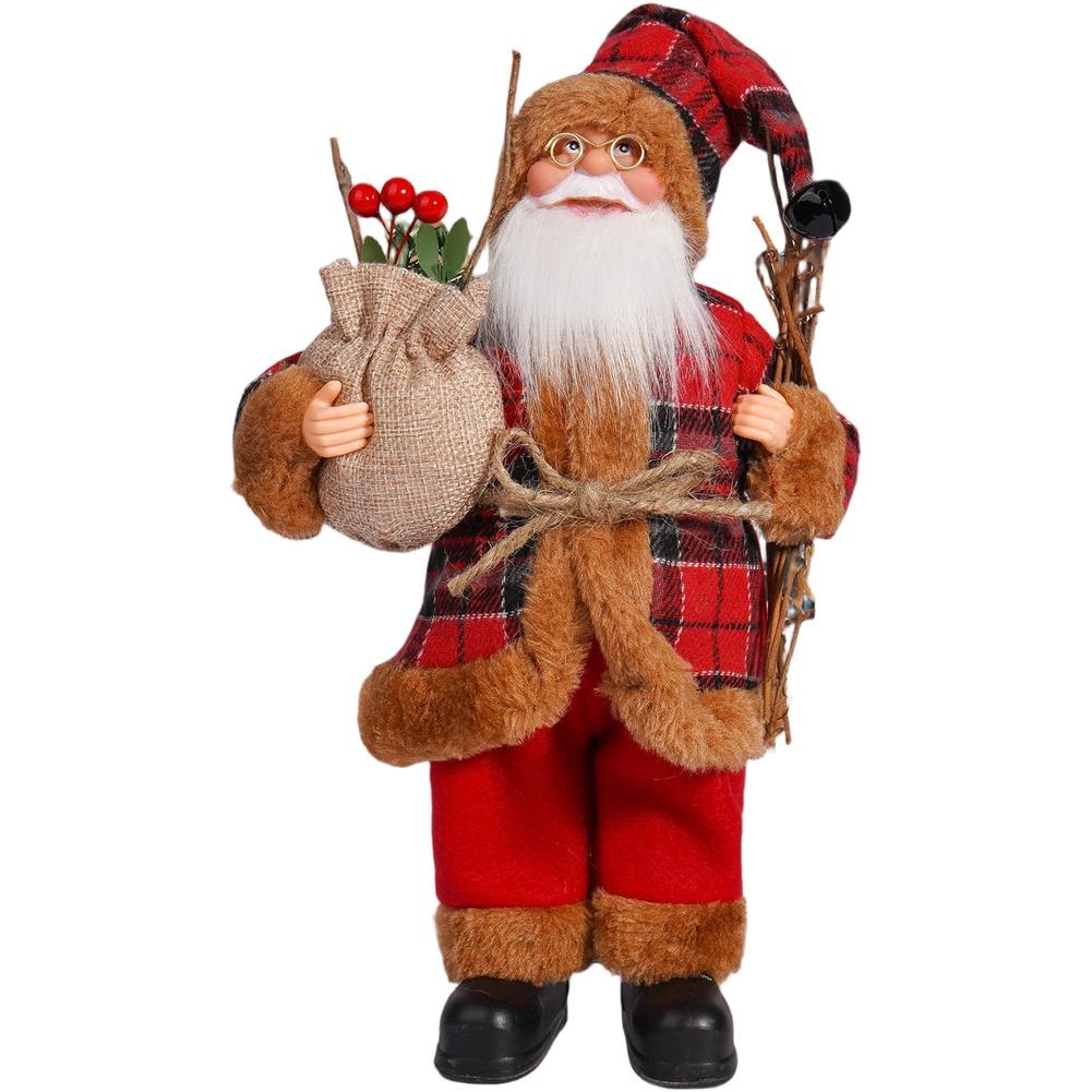 

For Christmas Tree Charming Santa Festive Figure Christmas Celebration 12 Inches Classic Holiday Charm Seasonal Displays