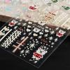 5D Christmas Embossed Nail Stickers White Snowflakes Sliders For Nails Cute Cartoon Bear Gloves Sweater Design Decals