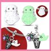 Copper Halloween Luminous Ghost Charm Pendant Beads Fit Original Bracelet For Women Valentine Day Jewelry Gifts