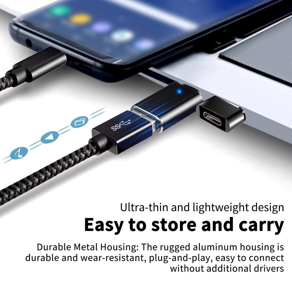 USB C Male To USB 3.0 Female Adapter Card Reader,  Compatible With Without Battery, Smartphone Android Phone Tablet
