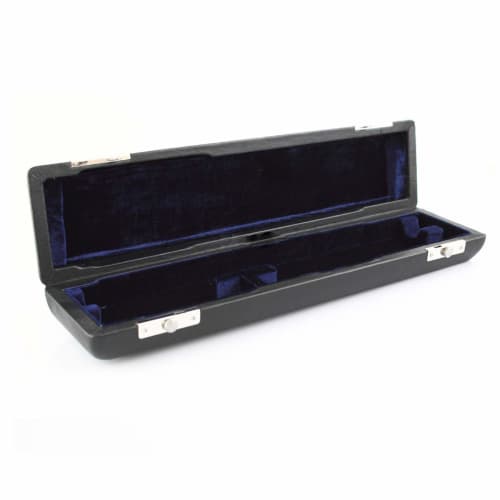 A'sTool Black Leather Hard Flute Case for 16-Hole Woodwind Instruments