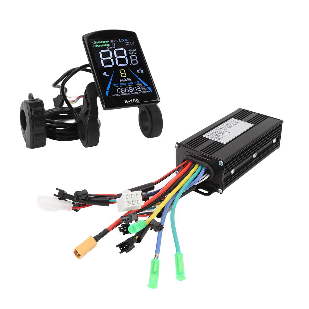 Electric Bike Controller Kit 3 Mode 26A Brushless Motor Controller with LCD Panel for 36V 500W 36V 750W 48V 500W 48V