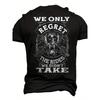 Europese maten Heren Y2K Gotisch Motor T-shirt - Schedel & Biker Rugprint met "We Only Regret The Rides We Didn't Take" Slogan,