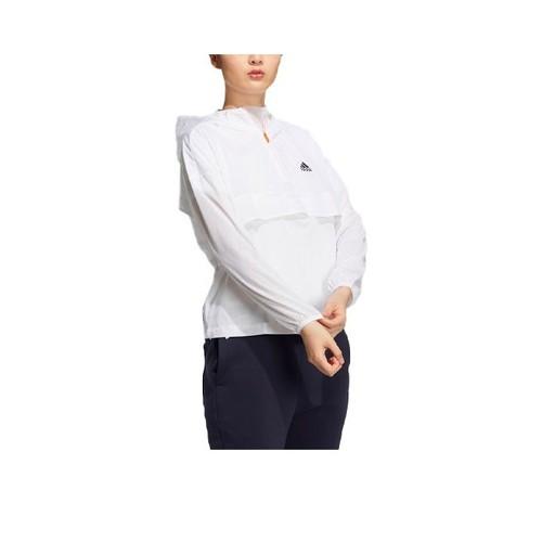 adidas Logo Sporty Hooded Jacket for Women, White XL белый