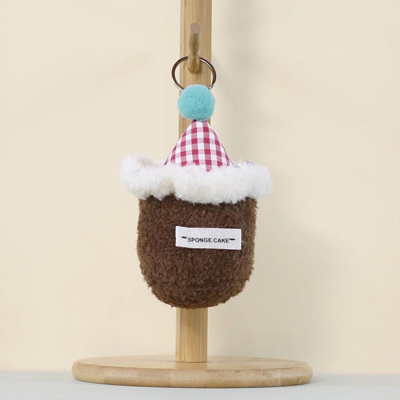 Plush Cake Pendant Cute Dessert Toy For Bag Decoration Girl Gift
