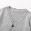 Spring & Autumn Kids' V-neck Knit Cardigan - Boys & Girls School Style Cotton Outerwear