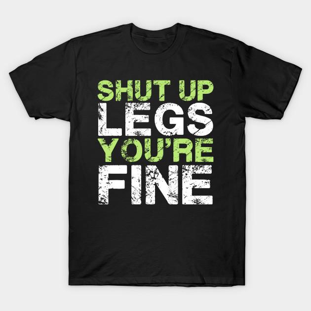 Men Black Print T-shirt Shut Up Legs You Re Fine Funny Workout No-Cut Transfer Paper Print Cotton Tshirt L чёрный