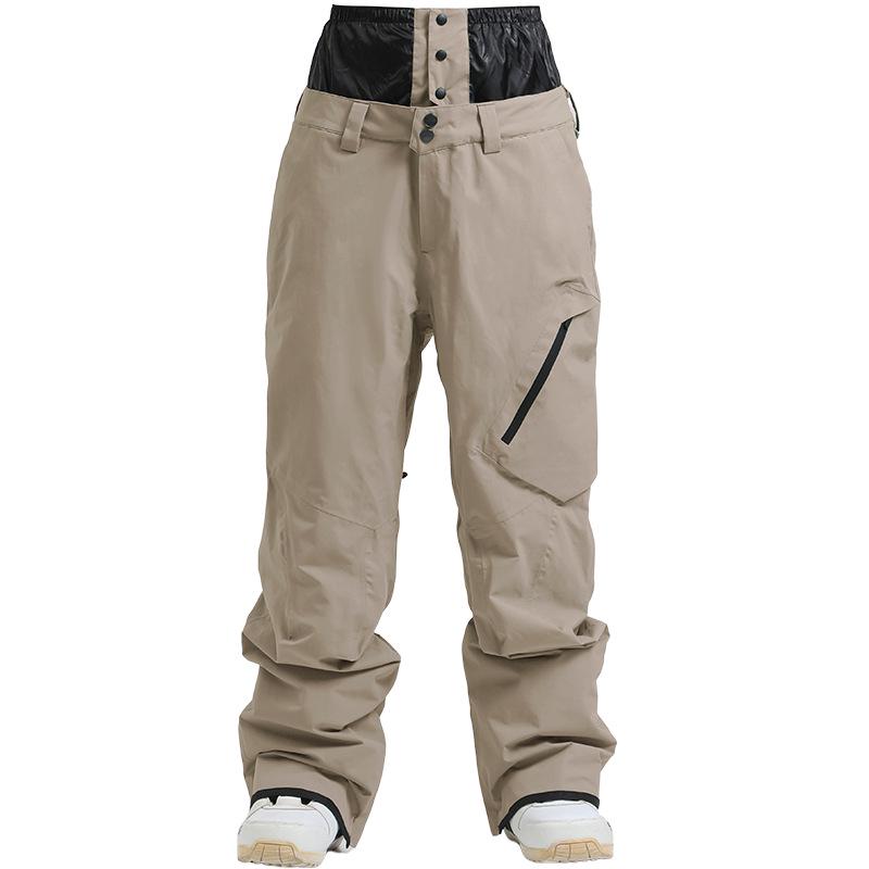 Men s and Women s Outdoor Snowboard Pants - Windproof, Waterproof, Warm, with Lumbar Protection. XX-Large хаки