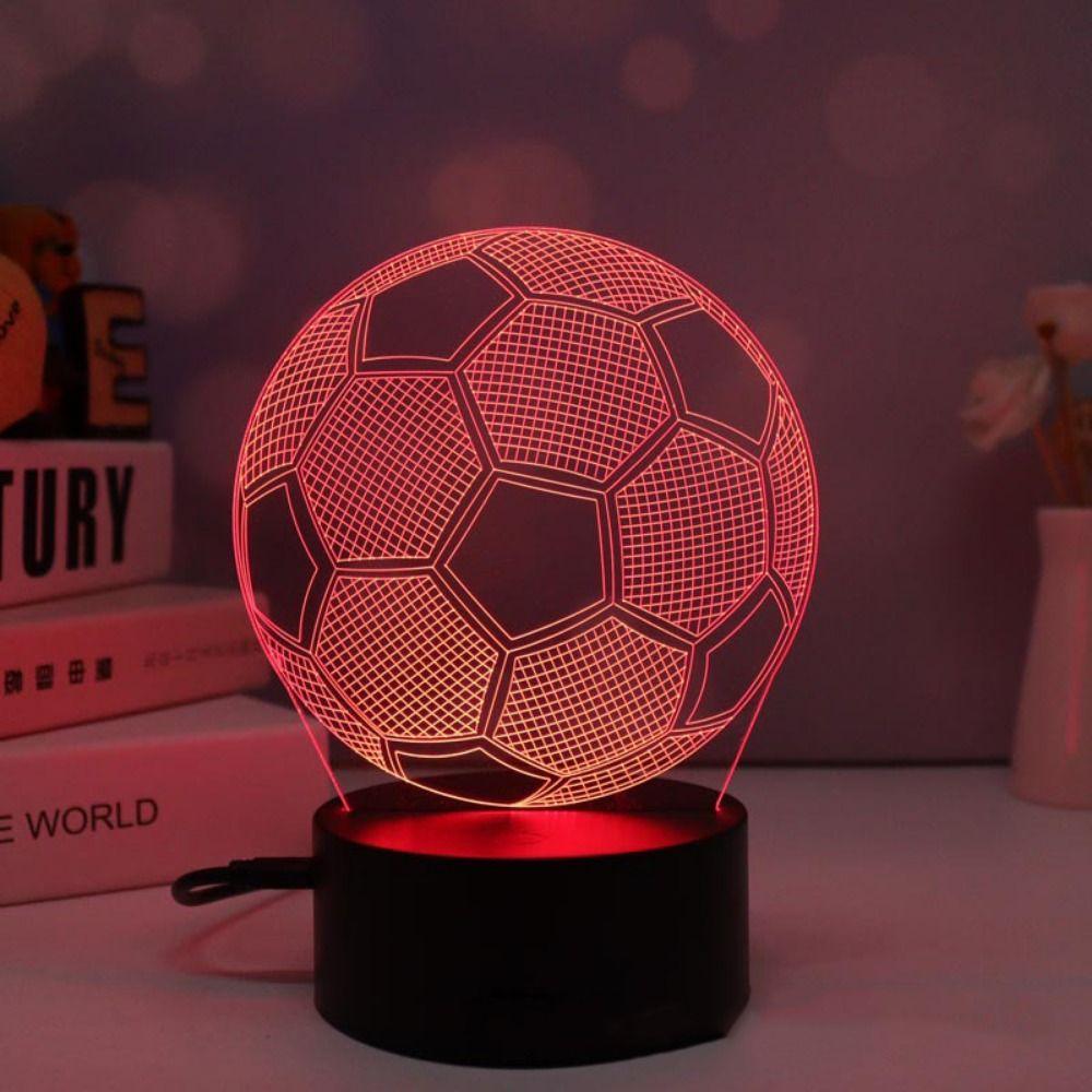 Luminous 3D Football Lamp Soccer Ball Table Lamp Easy To Use LED Night Light Girls