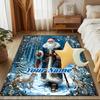 1PC Custom Name Santa Claus In Winter Forest Theme Floor Mat Ideal for Living Room, Game Rooms, Office, Bedroom,Floor Mat Playful Design58