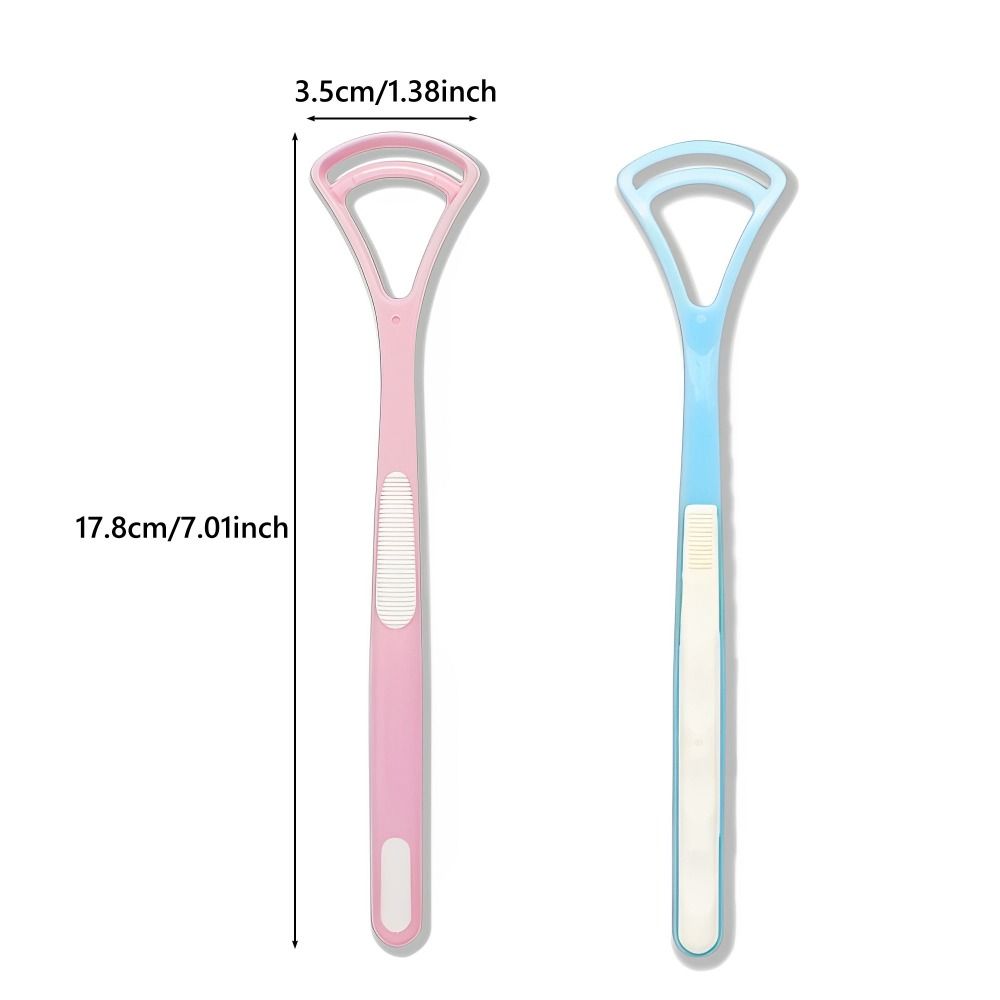 2PCS Brush Tongue Cleaner Gentle Oral Cleaning Tool Tongue Cleaning Brush  for Bacteria Removal