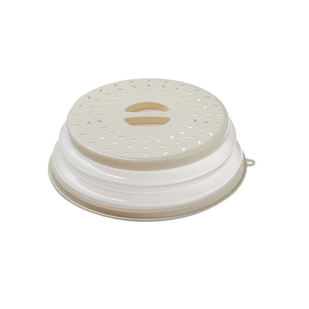 

Oil-proof Microwave Splatter Cover Splash-proof Heat Resistant Food Splash Protection Lid Retain Fresh Kitchen Gadget 21.5cm бежевий