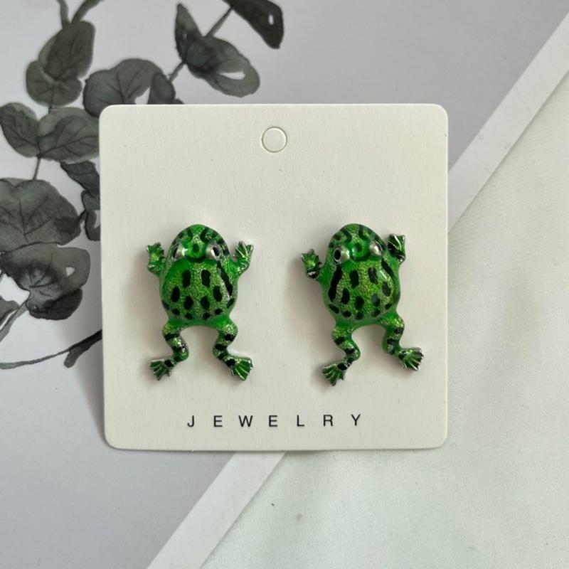 Cute Big Frog Stud-Earring For Women Girls Ear Jewelry Frog Ear Cuff Earrings Party Gifts Haliday Vacation Ornament