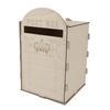 Wooden Wedding Mailbox with Lock Key Plywood Handcrafted Exquisite Vintage Wedding Post Box for Rece