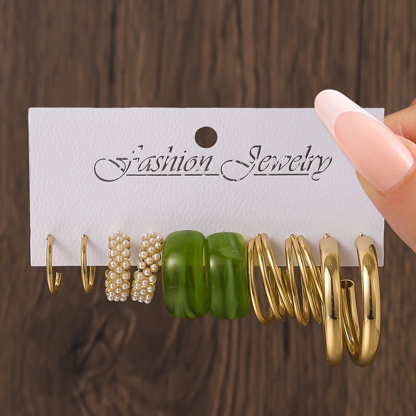 Chic and Elegant Cross-Border Earring Set for Women: Versatile Vacation Style