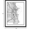 Susie Arts 11X14 Unframed Chicago Illinois Wall Art Metropolitan City View Abstract Street Map Art Print Poster Wall Decor Home Office sdm001