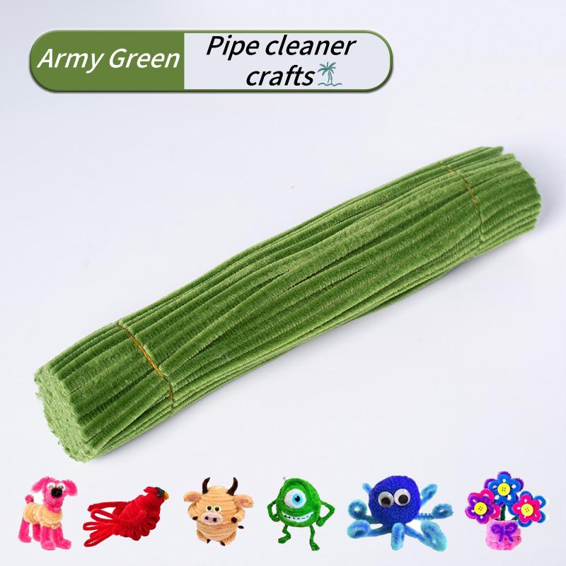 100 Pieces Pipe Cleaners Chenille Stem, Solid Color Pipe Cleaners Set for Pipe Cleaners DIY Arts Crafts Decorations