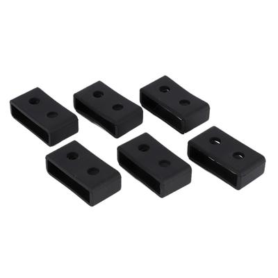 6 Stück Uhrenarmband Schlaufe Ring Uhrenband Halterschlaufe Sicherheitshalter Passend für BA110 Schwarz 20mm