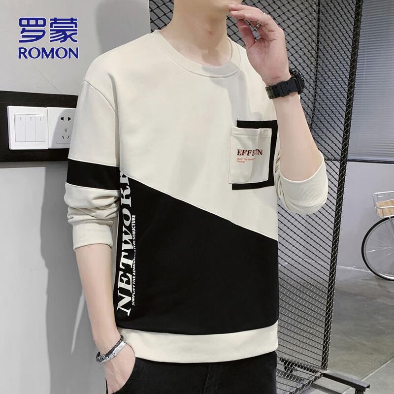

ROMON Men s Casual Loose Fit Long Sleeve Sweatshirt XL