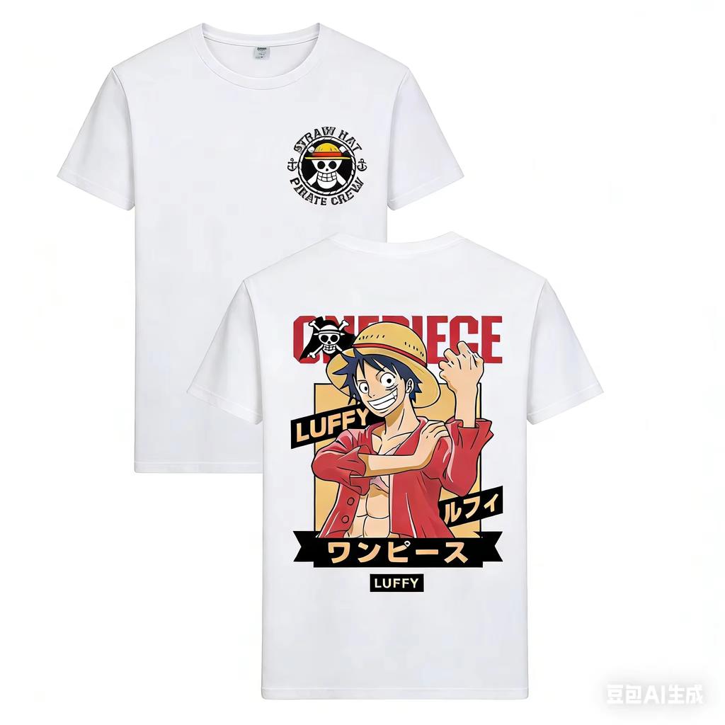 Anime One Piece Luffy Printed Tshirt Unisexs and Womens Tshirt Unisexs Top Sports Tshirt Unisexs Tshirt Summer Tee 2026 New