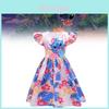 Lilo und Stitch Mädchenkleid mit Puffärmeln Sommer Baumwolle Polyester Für Alter 3 bis 8