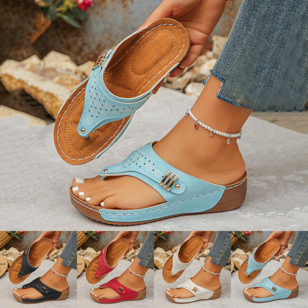 Women'S Flip Flops With Platform Heels Stylish And Casual Sandals Women Comfortable Arch Support Womens Beach Sandals Size 11