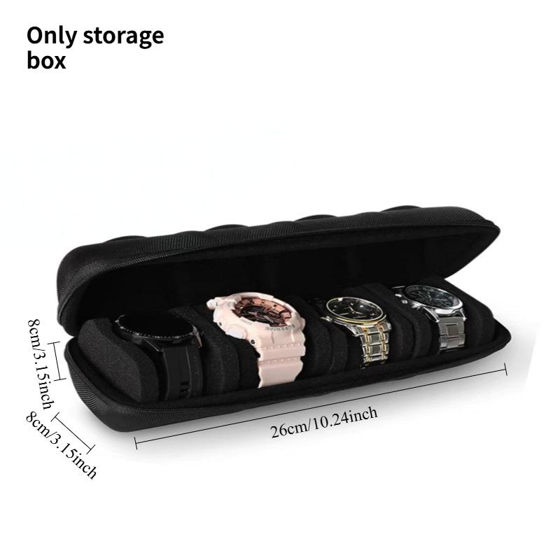 1pc Portable Travel Watch Storage Box Slot Watch Organizer Carrying Case Smart Watches Men Women Gift