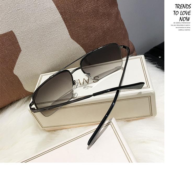 Men'S And Women'S Metal Sunglasses Square Half Frame Rice Nails Casual Trend Personality Retro Fashion Outdoor Sports Eyeglasses