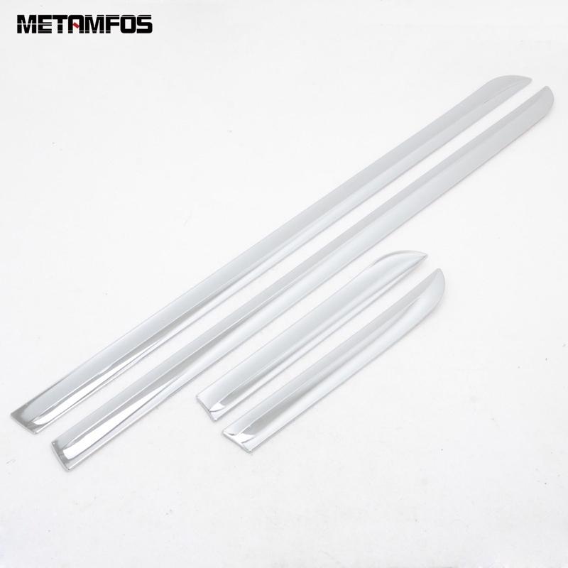 Accessories For Toyota Land Cruiser Prado 150 2014-   Chrome Door Side Strip Body Skirt Molding Trim Car Styling