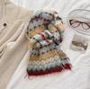 Christmas Snowflake Double-sided Knitted Cashmere Scarf Women's Winter Korean Atmosphere Warm Neck Protection Wool Scarf Shawl