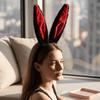 Comfort Halloween Decorative Headband Cute Long Rabbit Ears Headband  Photo Props