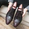 New Fashion Lace Up Patchwork Design Patent Leather Shoes Men Business Flats Dress Oxfords Homecoming Footwear Zapatos Hombre