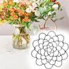 A34R 1 Stück Draht-Blumensteckhilfe - Blumenigel, Schwarzes Metall Biegsames Blumen Gitter 4 Zoll