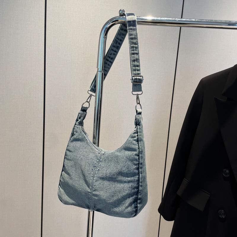 2025 autumn new design cloth material fabric oblique span bag new casual fashion simple small fresh shoulder bag