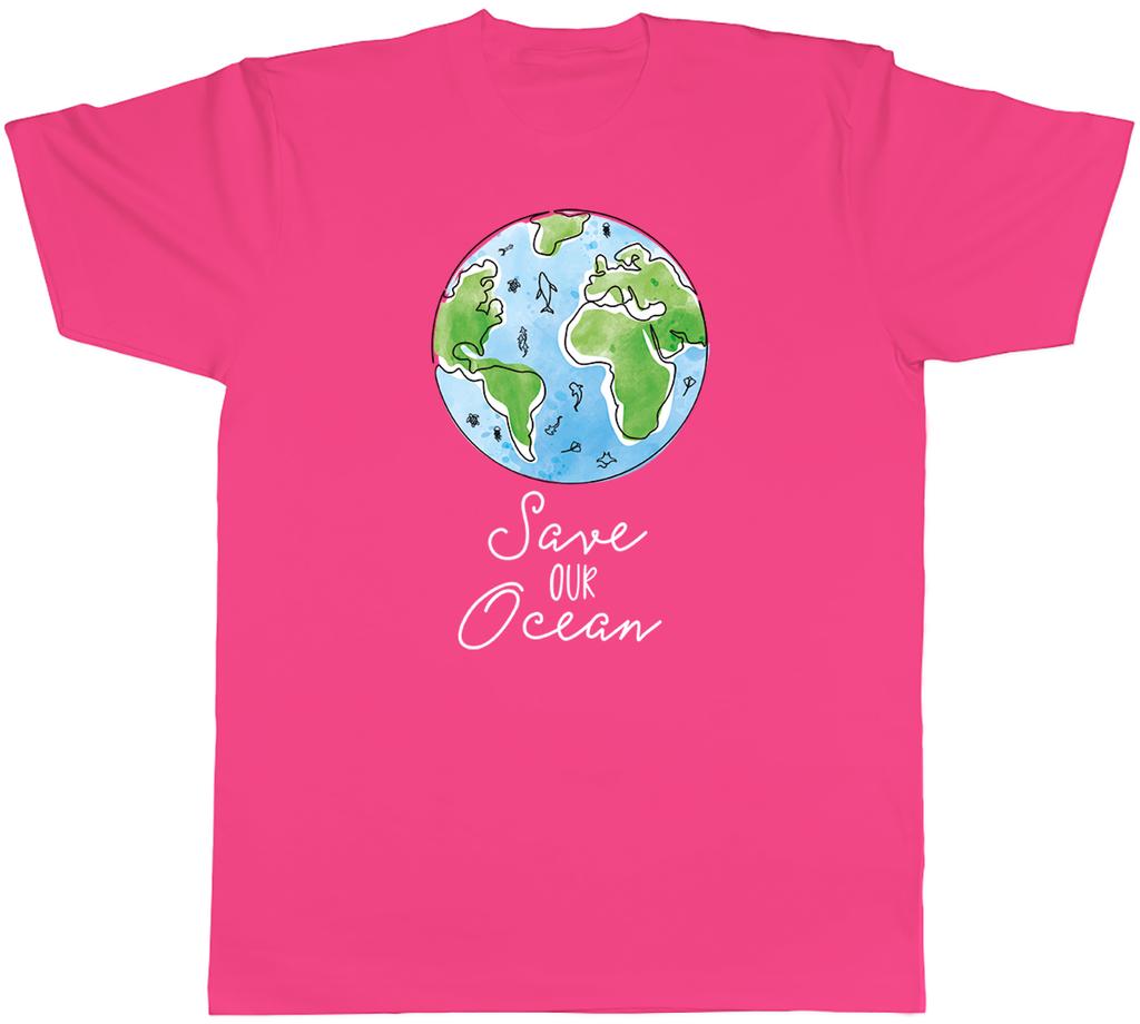 Save Our Ocean Globe World Sea Life Protection Unisexs TShirt Tee Gift Top